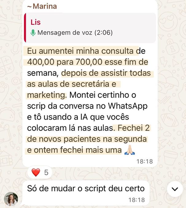 Depoimento de médica sobre o Plano de Acompanhamento